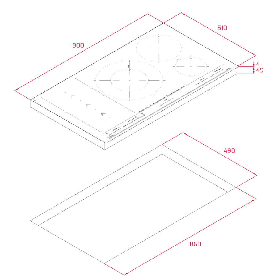 Encimera Inducción IBF 95-G1 Teka 90cm