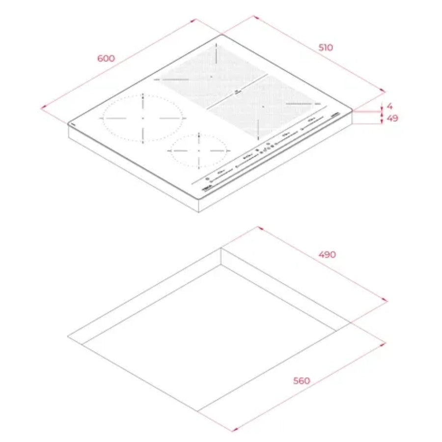 Encimera De Inducción IZF 64440 MSP Teka Color Negro 60cm