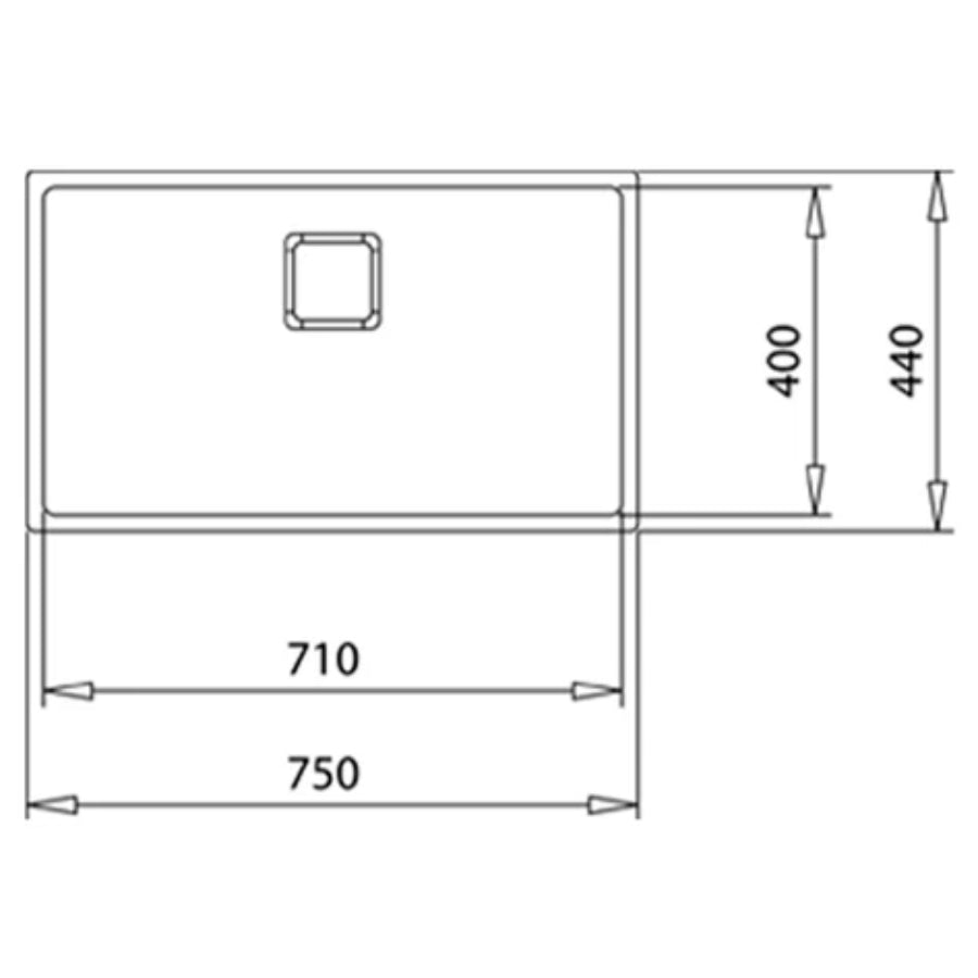 Fregadero Flexlinea RS15 Teka 71 cm