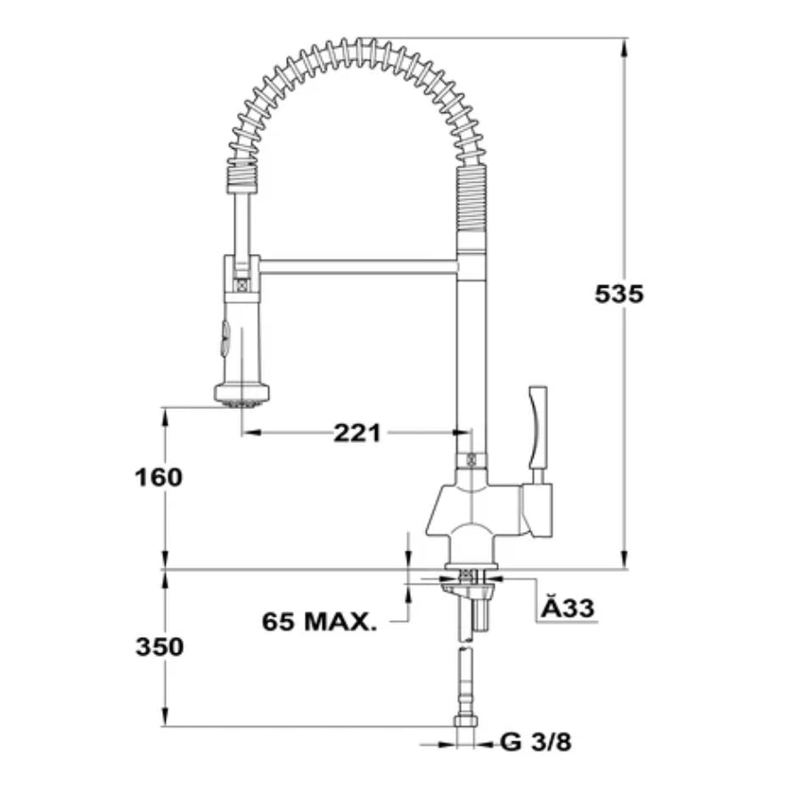 Grifo Monomando MY PRO Teka Color Cromo