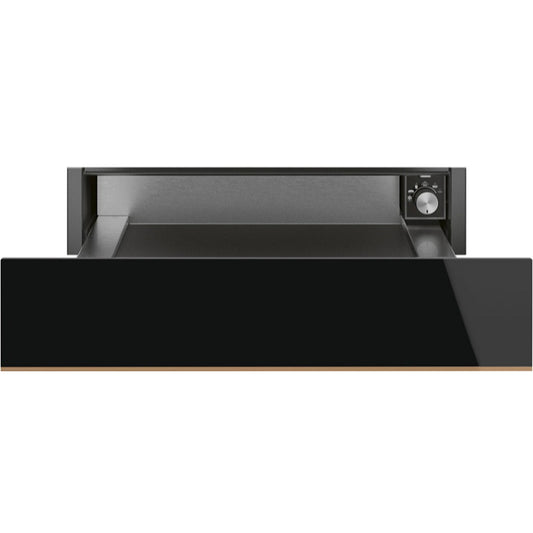 Cajón Calentador Dolce Stil Novo Smeg Color Negro