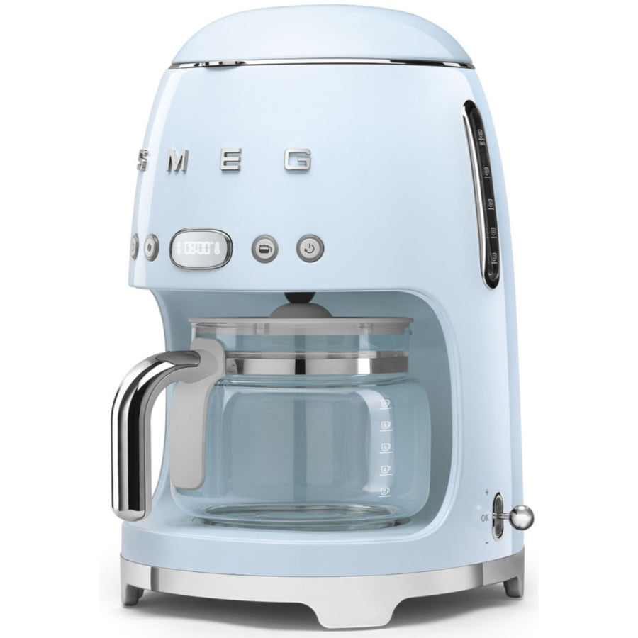Combo Smeg, Cafetera De Goteo + Mini Hervidor, Color Celeste