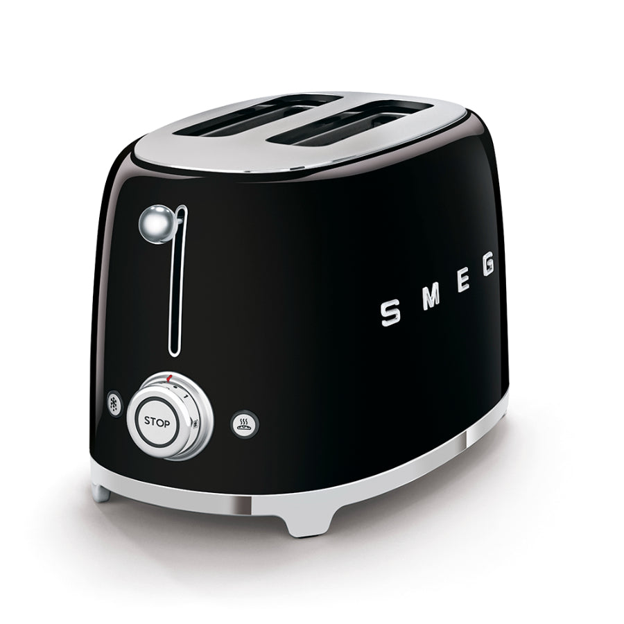 Combo Tostadora 2 Rebanadas + Rack Para Sandwich Smeg Color Negro