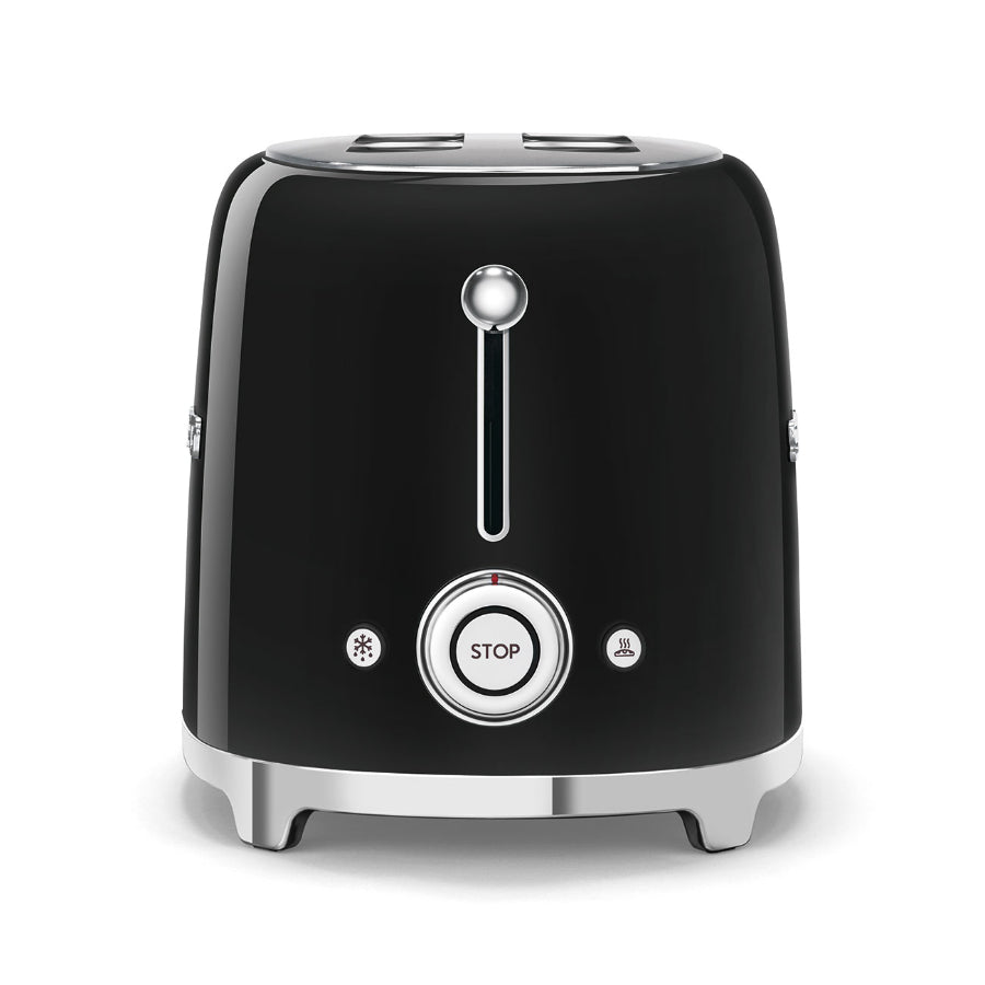 Combo Tostadora 2 Rebanadas + Rack Para Sandwich Smeg Color Negro