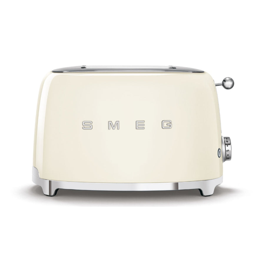 Combo Tostadora 2 Rebanadas + Rack Para Sandwich Smeg Color Crema