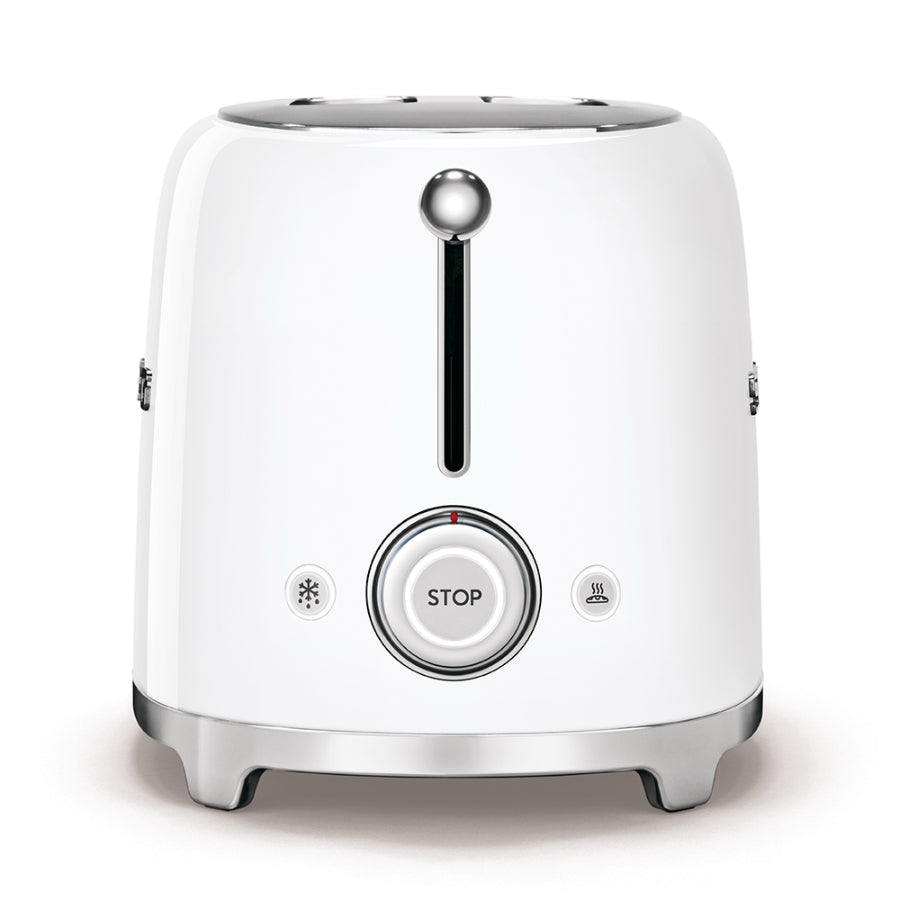 Combo Tostadora 2 Rebanadas + Rack Para Sandwich Smeg Color Blanco