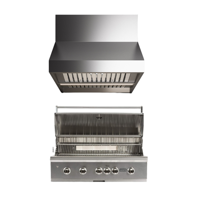 Combo Parrilero, Parrilla a Gas Propano Serie S Coyote + Campana Zeus Outdoor Falmec 48"