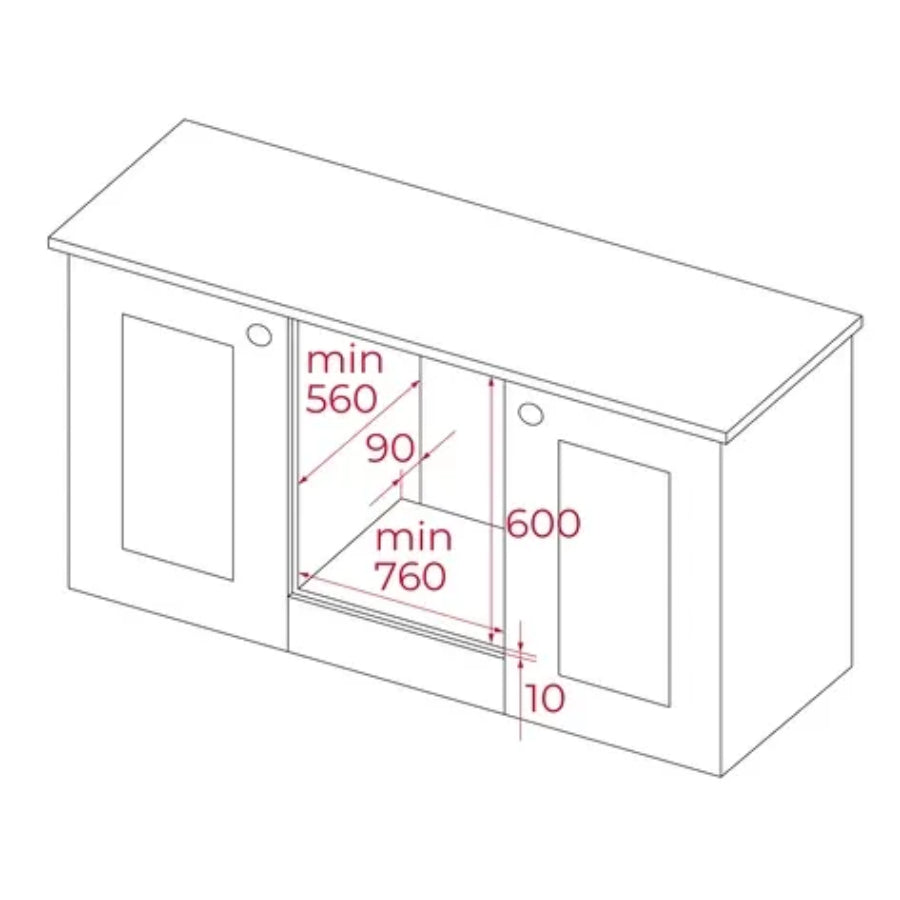 Horno Eléctrico HLF 840 Teka Color Negro 87L