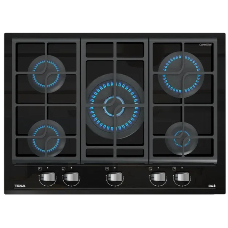 Encimera De Cristal a Gas GZC 75330 Teka Color Negro 70cm