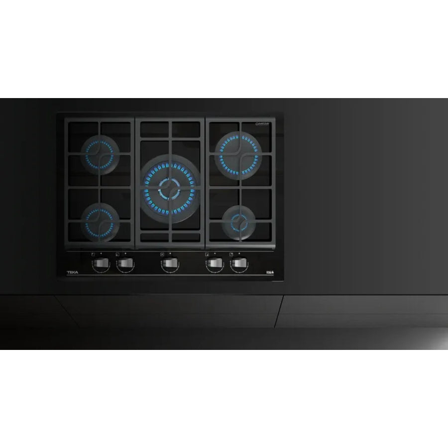 Encimera De Cristal a Gas GZC 75330 Teka Color Negro 70cm