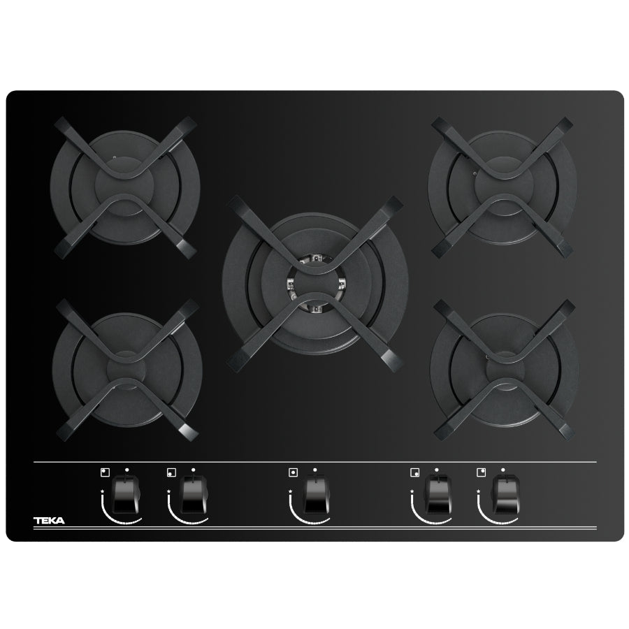 Encimera a Gas GBC 75030 KBB Teka Color Negro 70cm