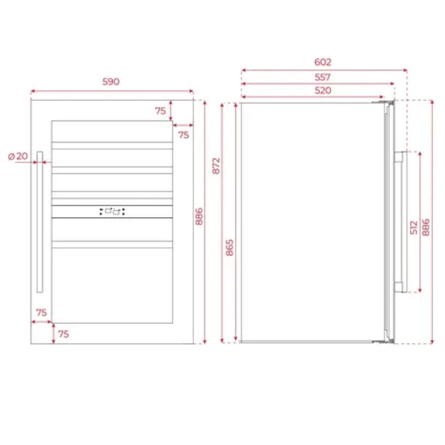 Cava De Vino RVU 20046 Teka Color Negro 60cm