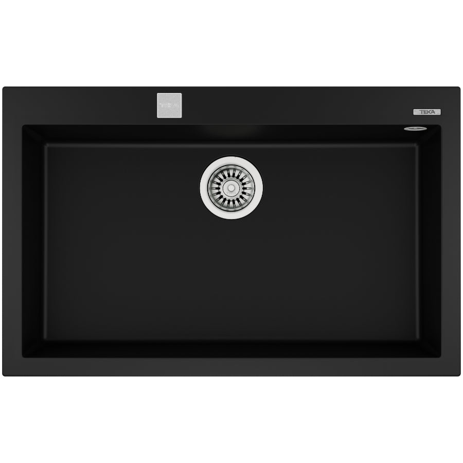Fregadero Tegranit ForSquare 72.40 TG Teka Color Negro 80cm