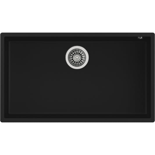 Fregadero Tegranit+ Square 72.40 TG Teka Color Negro 76cm