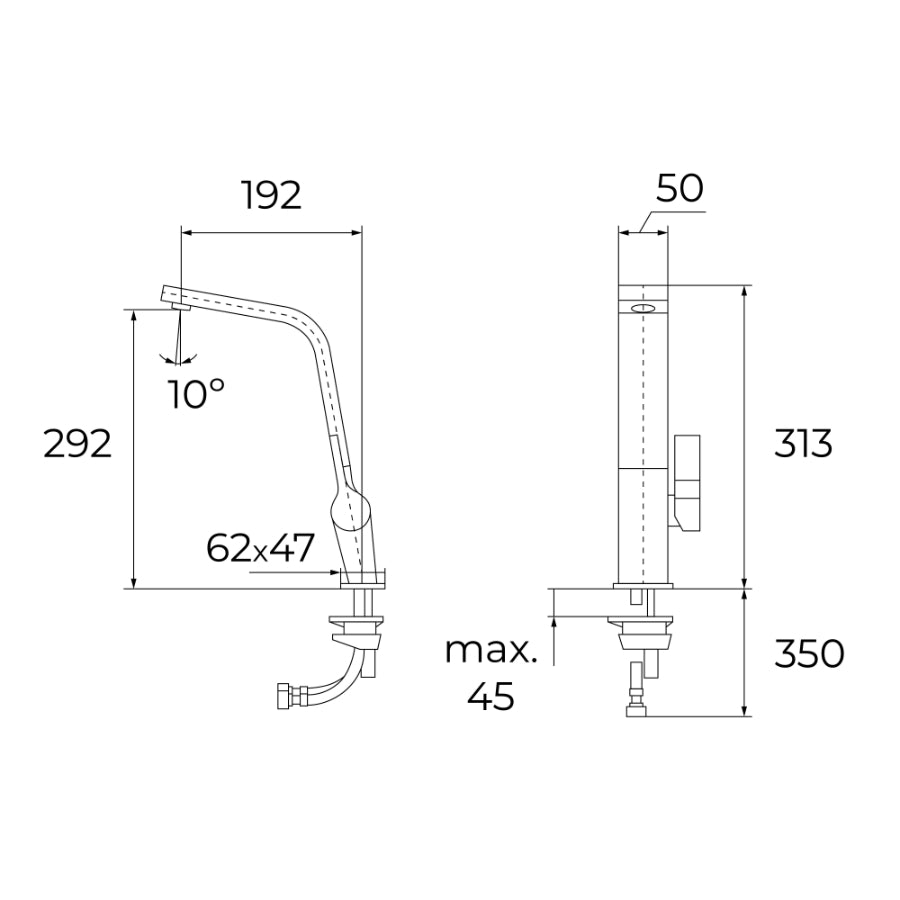 Grifo Monomando Teka Color Titanio