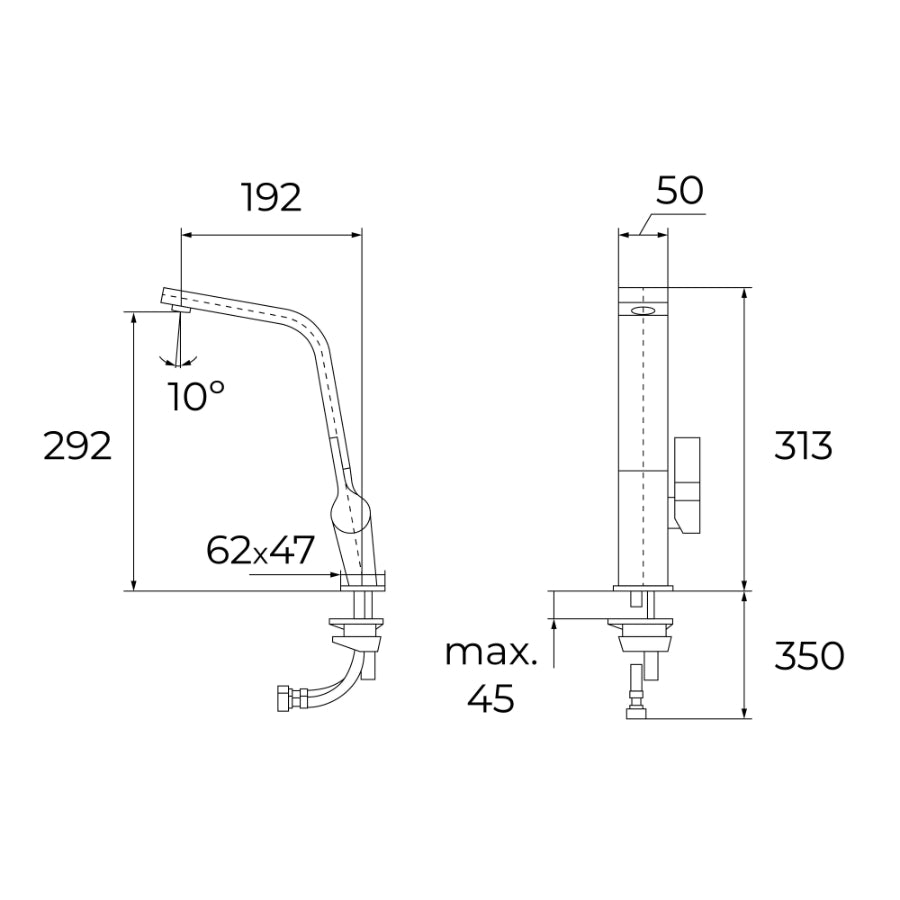 Grifo Monomando Teka Color Latón