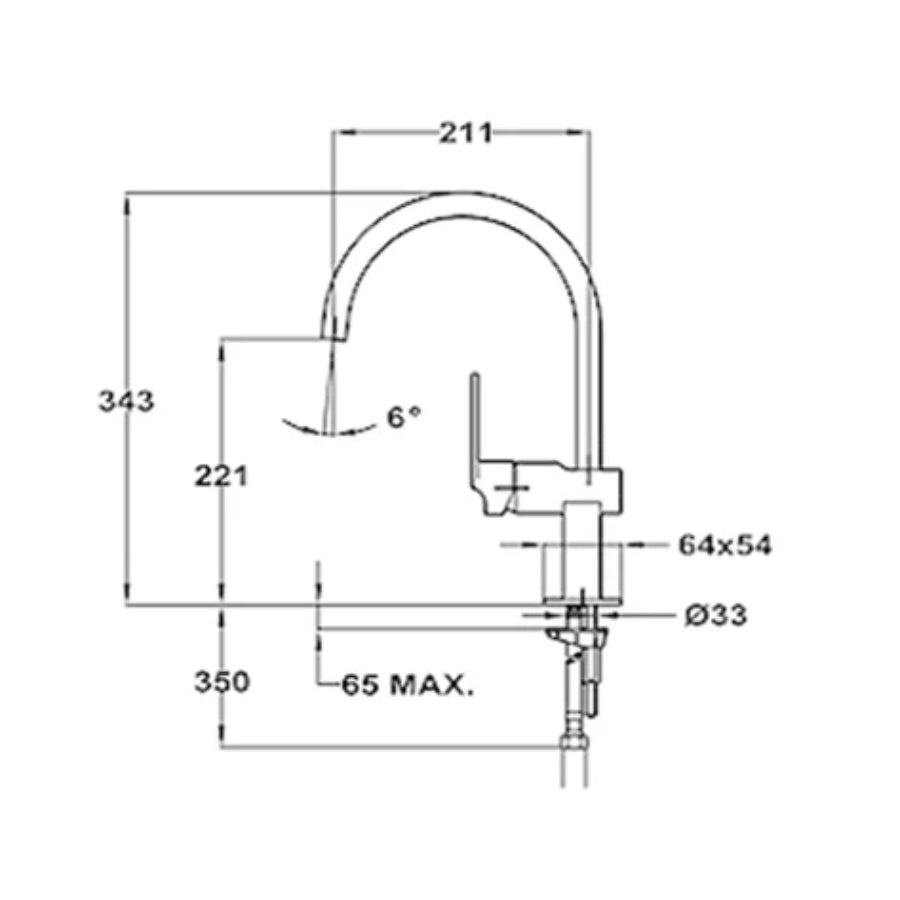 Grifo Monomando Cuadro Pro Compact Teka Color Cromo