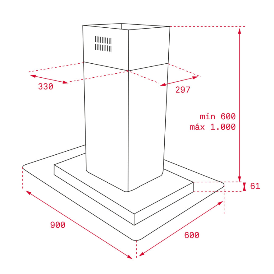 Campana De Isla DG3 980 Teka 90cm