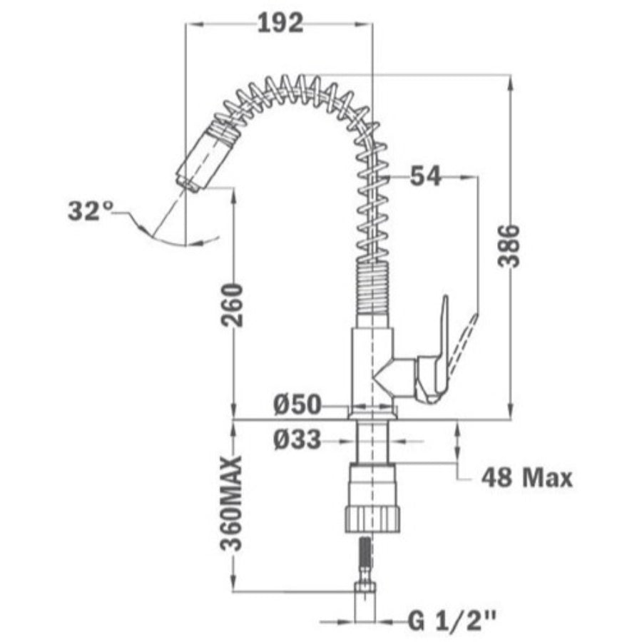 Grifo Monomando IN-934 Teka Color Negro