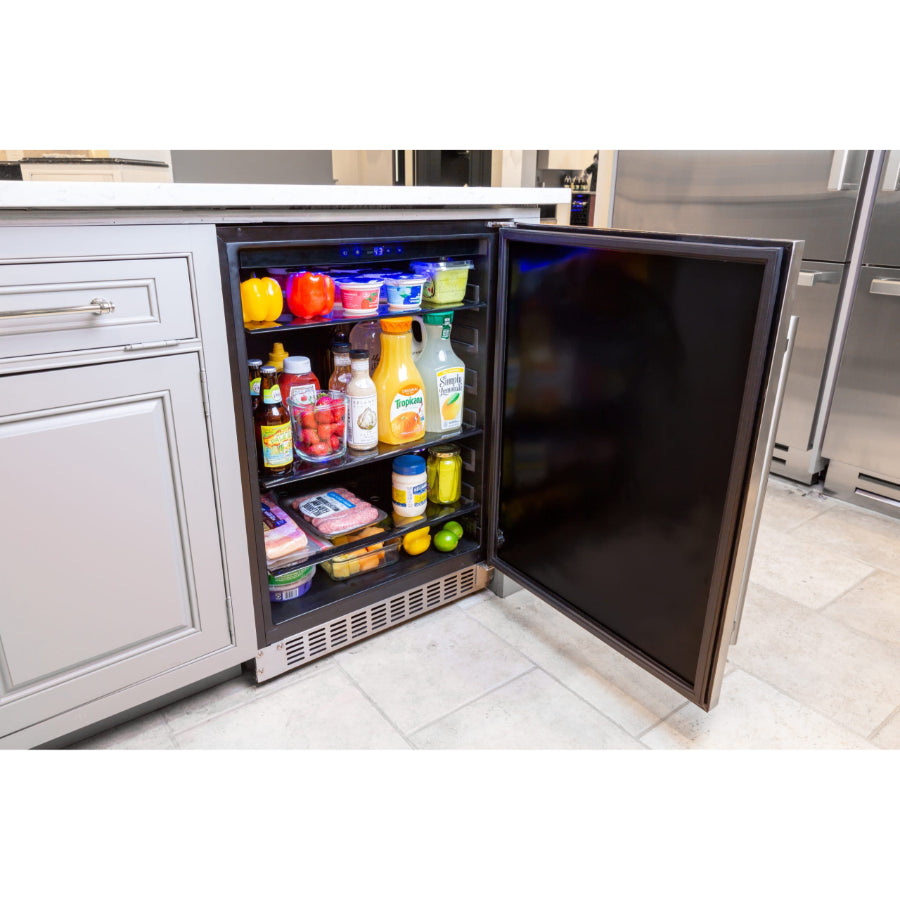 REFRIGERADOR 24" AZURE CON PUERTA DE ACERO INOXIDABLE