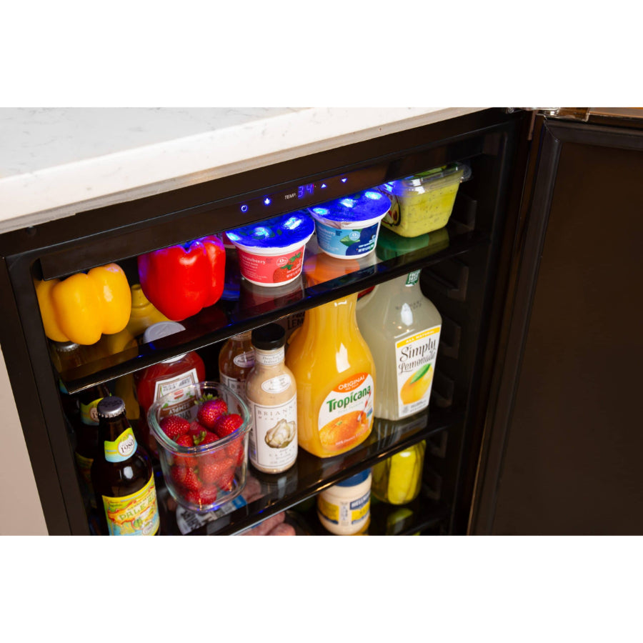 REFRIGERADOR 24" AZURE CON PUERTA DE ACERO INOXIDABLE