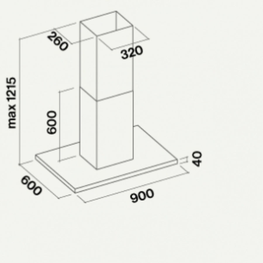 Campana De Pared Lumen Isola Falmec 90cm