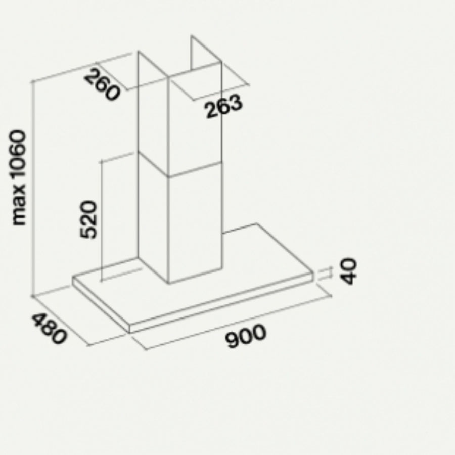 Campana De Pared Lumen Falmec 90cm