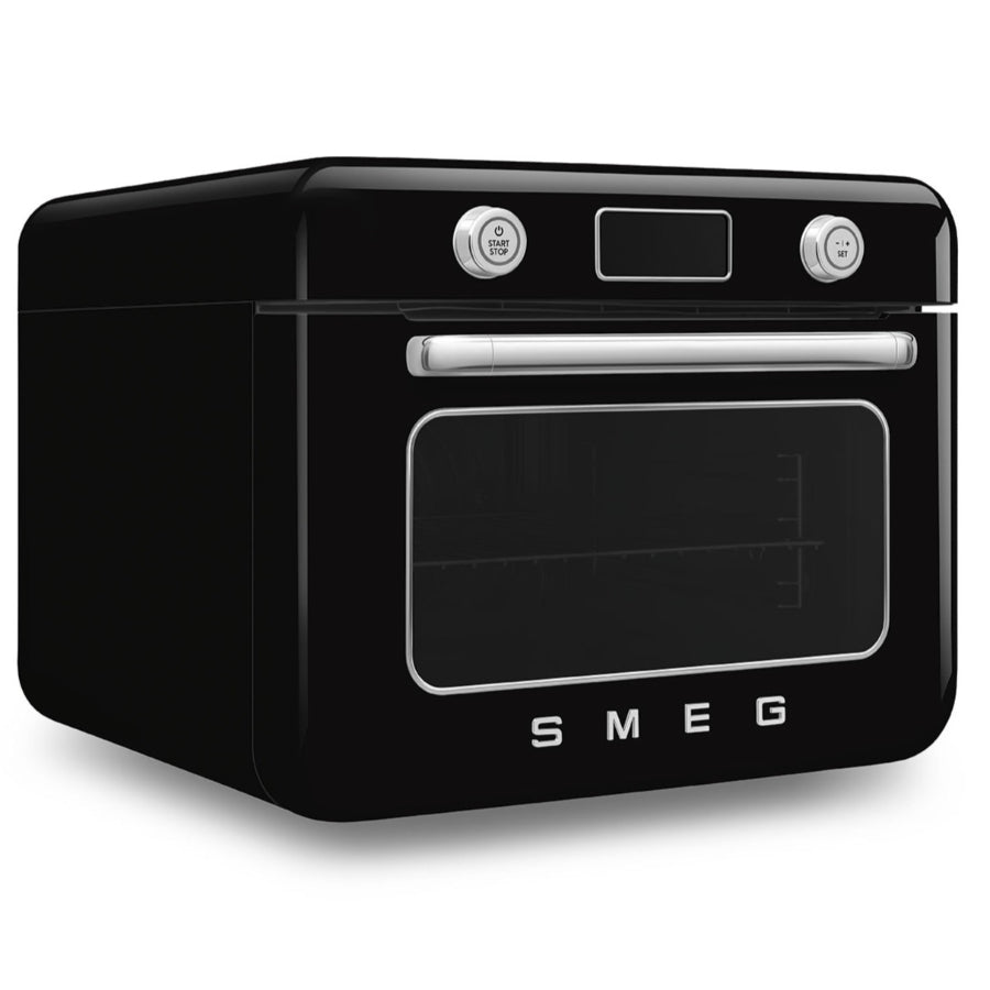 Horno Combi De Mesa De Conveccion Y Vapor Smeg Color Negro