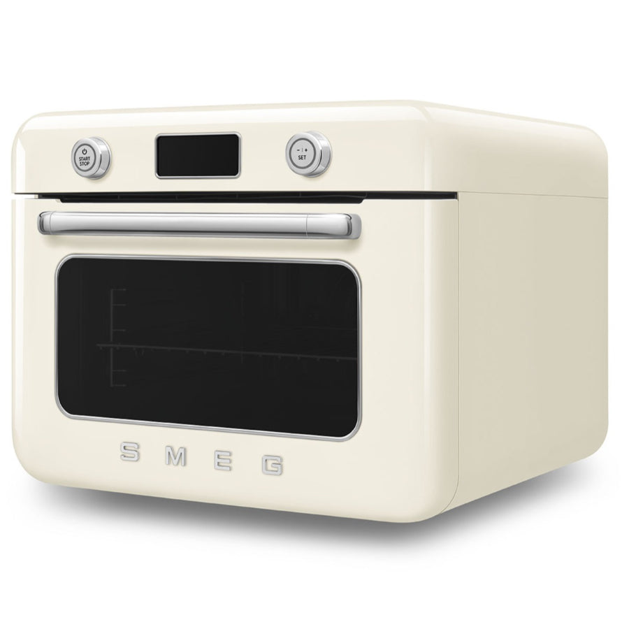 Horno Combi De Mesa De Conveccion Y Vapor Smeg Color Crema