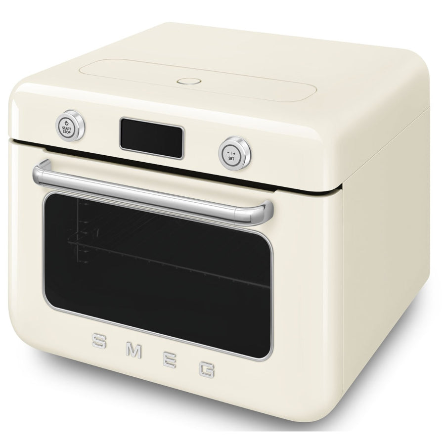 Horno Combi De Mesa De Conveccion Y Vapor Smeg Color Crema