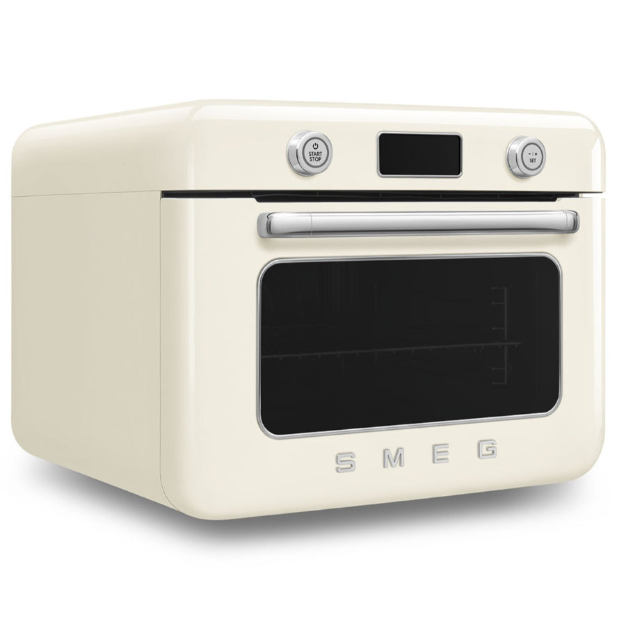 Horno Combi De Mesa De Conveccion Y Vapor Smeg Color Crema