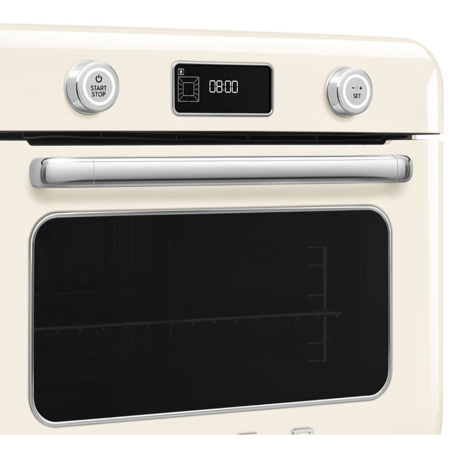 Horno Combi De Mesa De Conveccion Y Vapor Smeg Color Crema