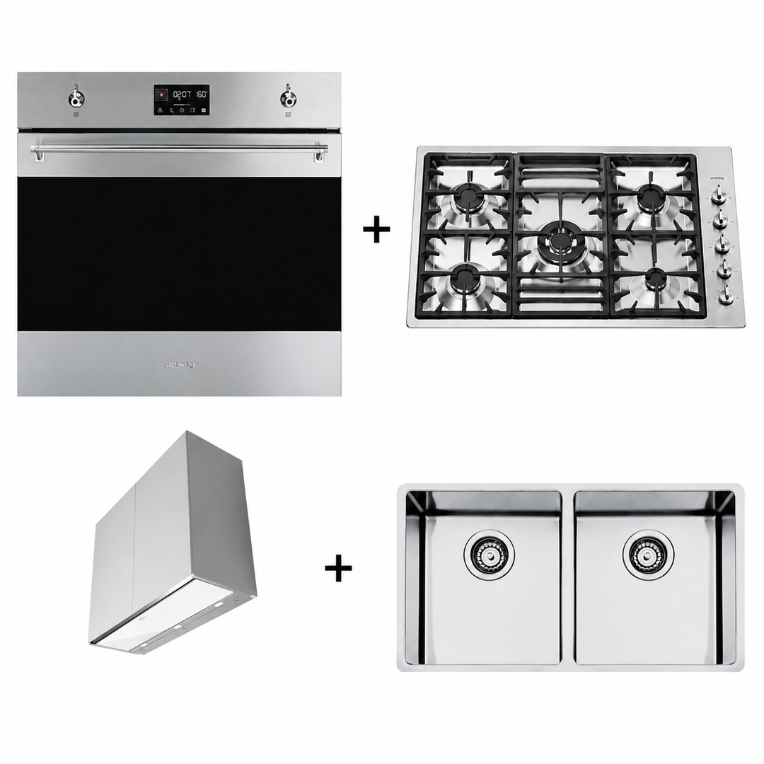 Combo Smeg + Campana Falmec + Obsequio Fregadero