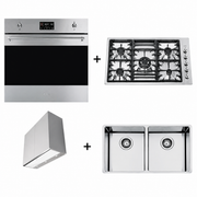Combo Smeg + Campana Falmec + Obsequio Fregadero