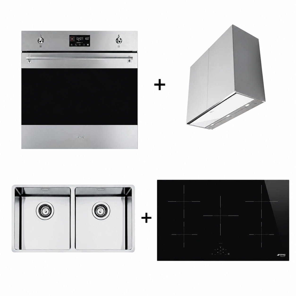 Combo Smeg + Campana Falmec + Obsequio Fregadero