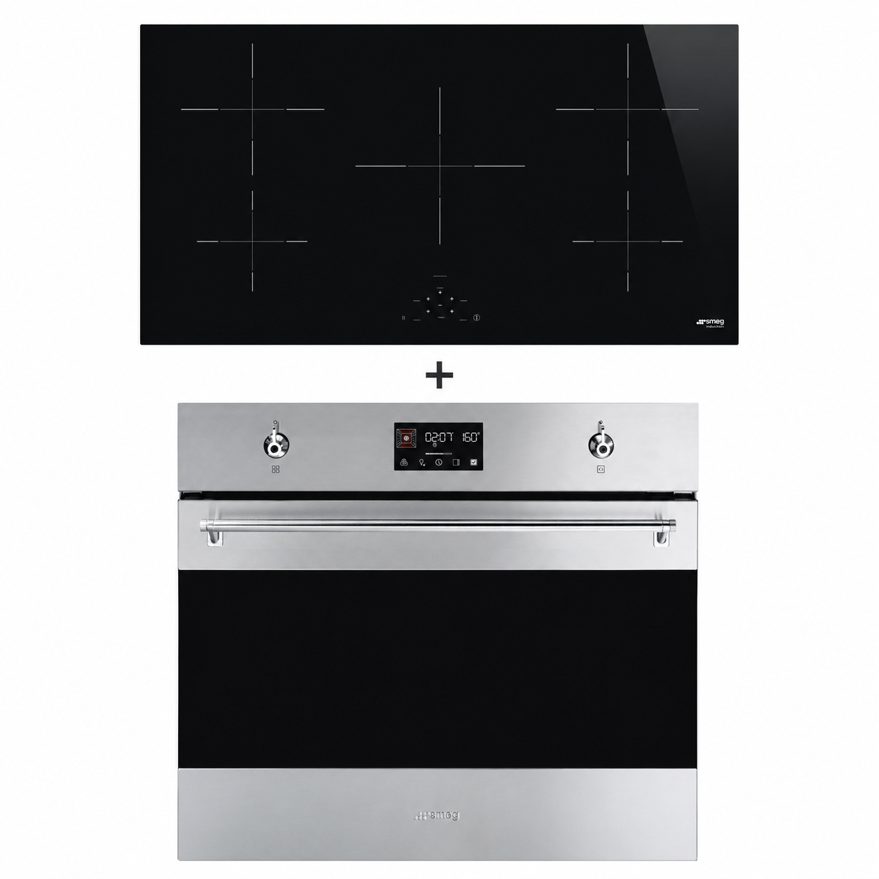 Combo Smeg Con Horno Eléctrico de 60cm y Encimera Inducción de 90cm