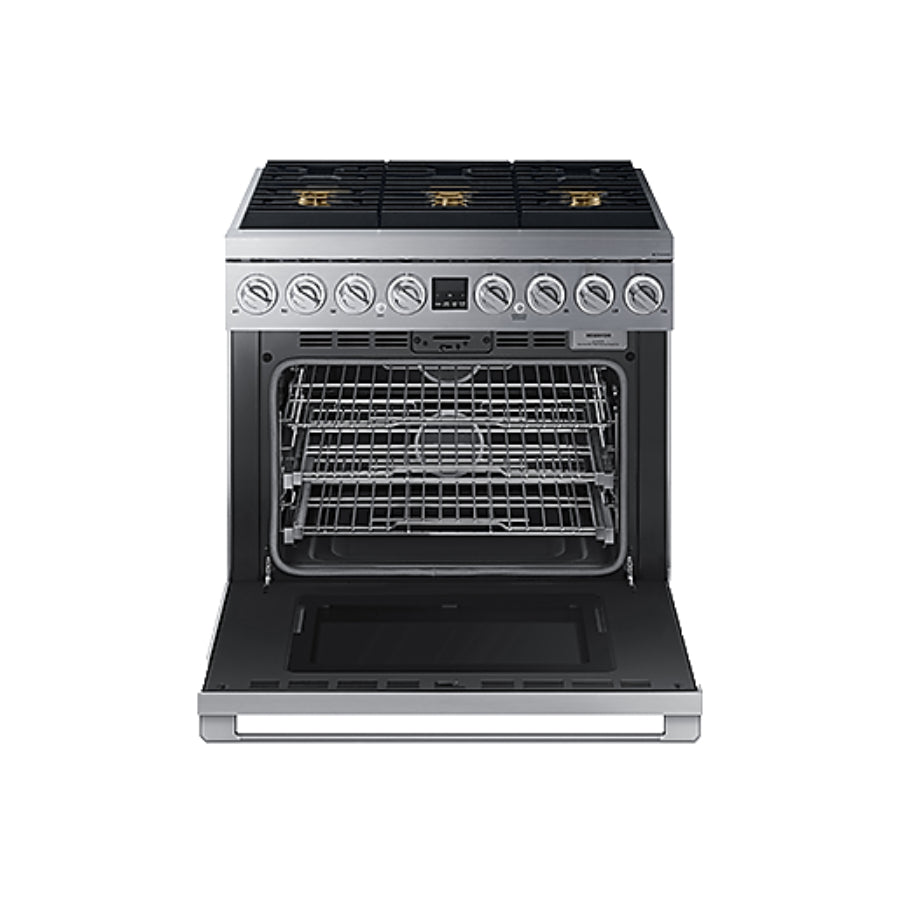 Estufa Dual Fuel Pro-Range 6 Quemadores Dacor 36" Color Plata