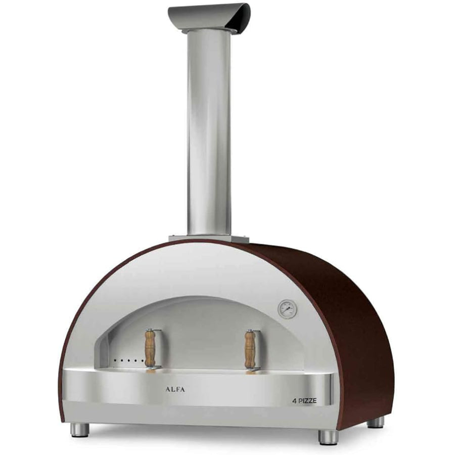 Horno De Pizza 4 Pizze A Leña Alfa Forni Color Cobre