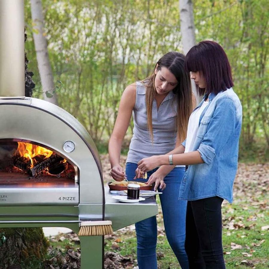 Horno De Pizza 4 Pizze A Leña Alfa Forni Color Cobre
