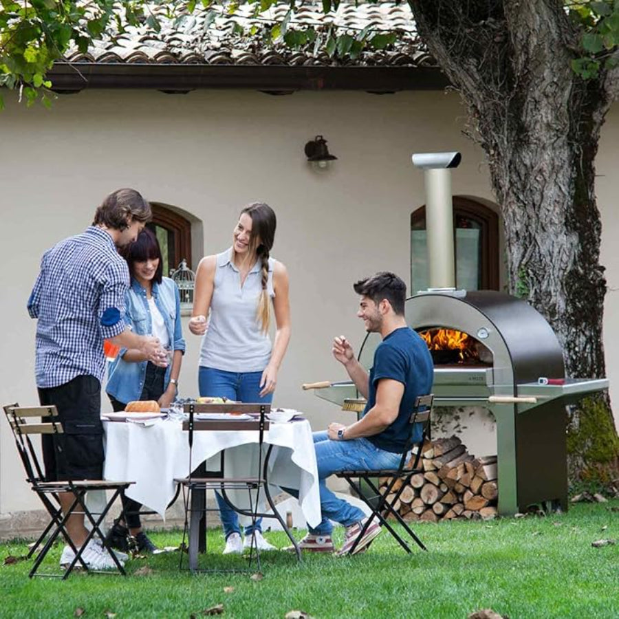 Horno De Pizza 4 Pizze A Leña Alfa Forni Color Cobre