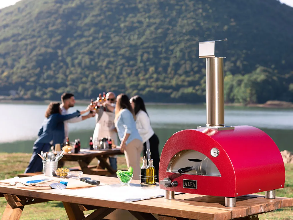 Horno de Pizza Moderno Portable A Gas Color Rojo