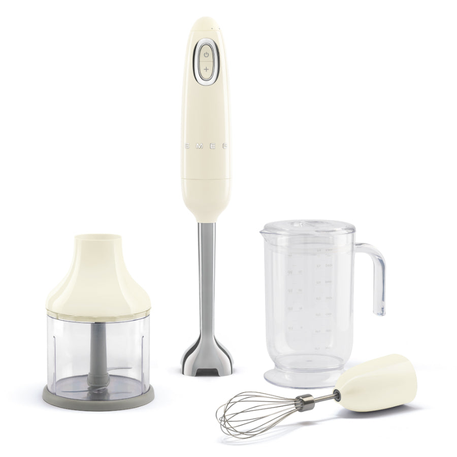 Batidora De Mano Con Accesorios Smeg Color Crema