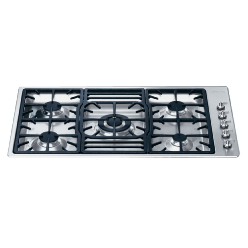 Cooktop a gas 90 cm acero inoxidable 5 hornillas Smeg