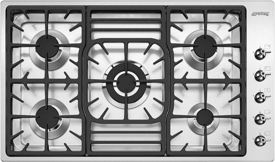 Combo Encimera A Gas 90Cm Smeg + Campana Move De Pared Falmec