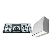Combo Encimera A Gas 90Cm Smeg + Campana Move De Pared Falmec