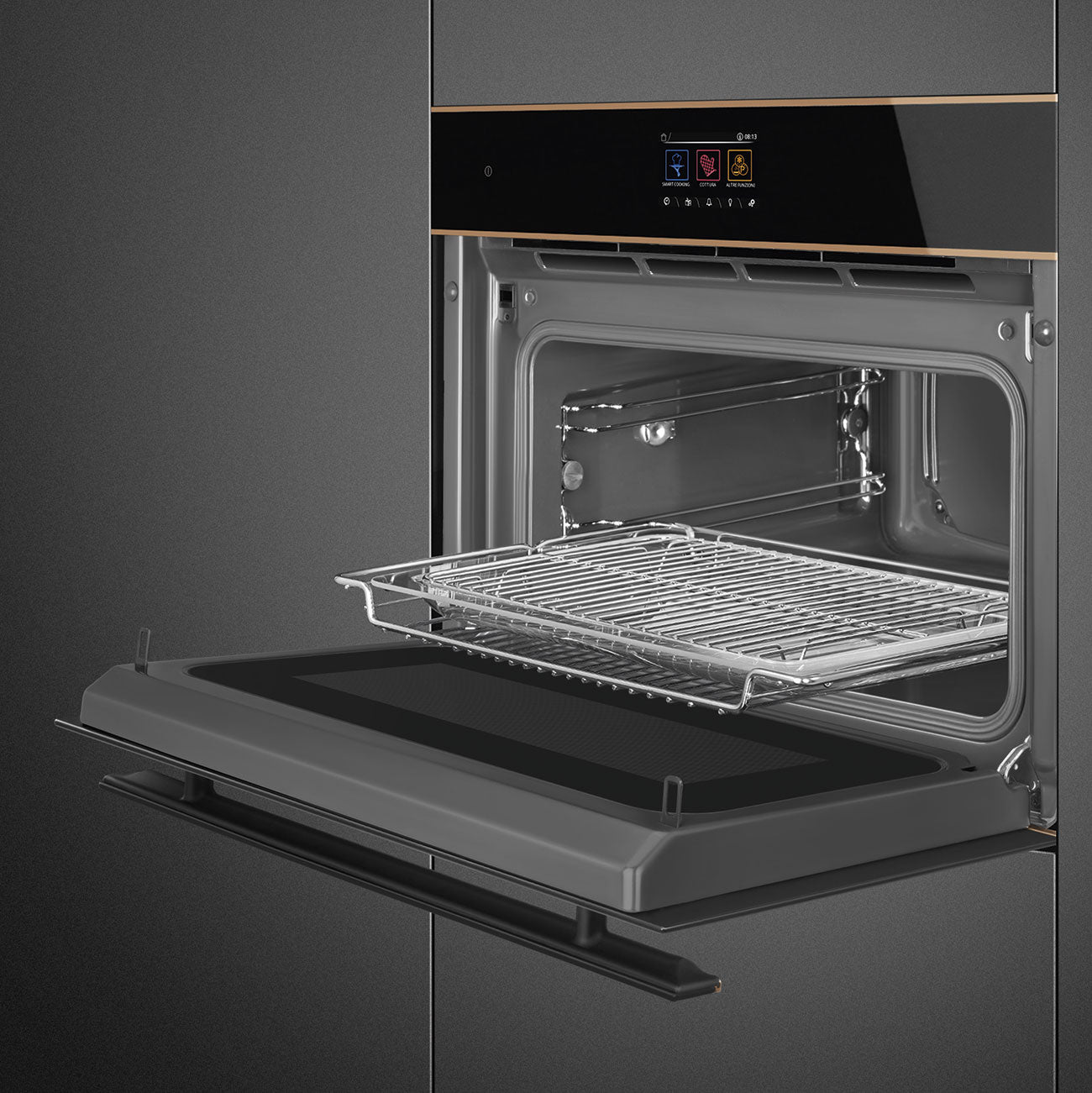 Horno Microondas Combinado Compacto de 45cm Dolce Stil Novo Smeg