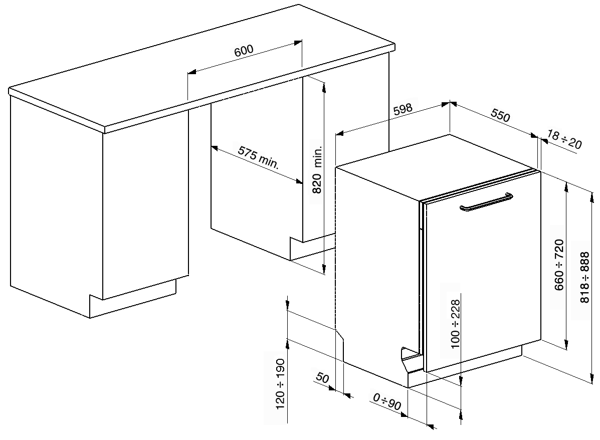 Lavavajillas 60cms Panelable - ST649T - Smeg