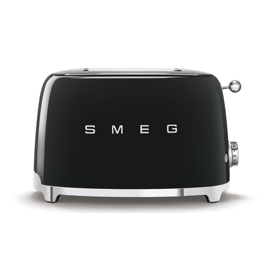 Combo Tostadora 2 Rebanadas + Rack Para Sandwich Smeg Color Negro