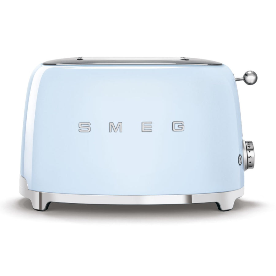 Combo Smeg, Tostadora 2 Rebanadas + Rack Para Sandwich, Color Azul Pastel