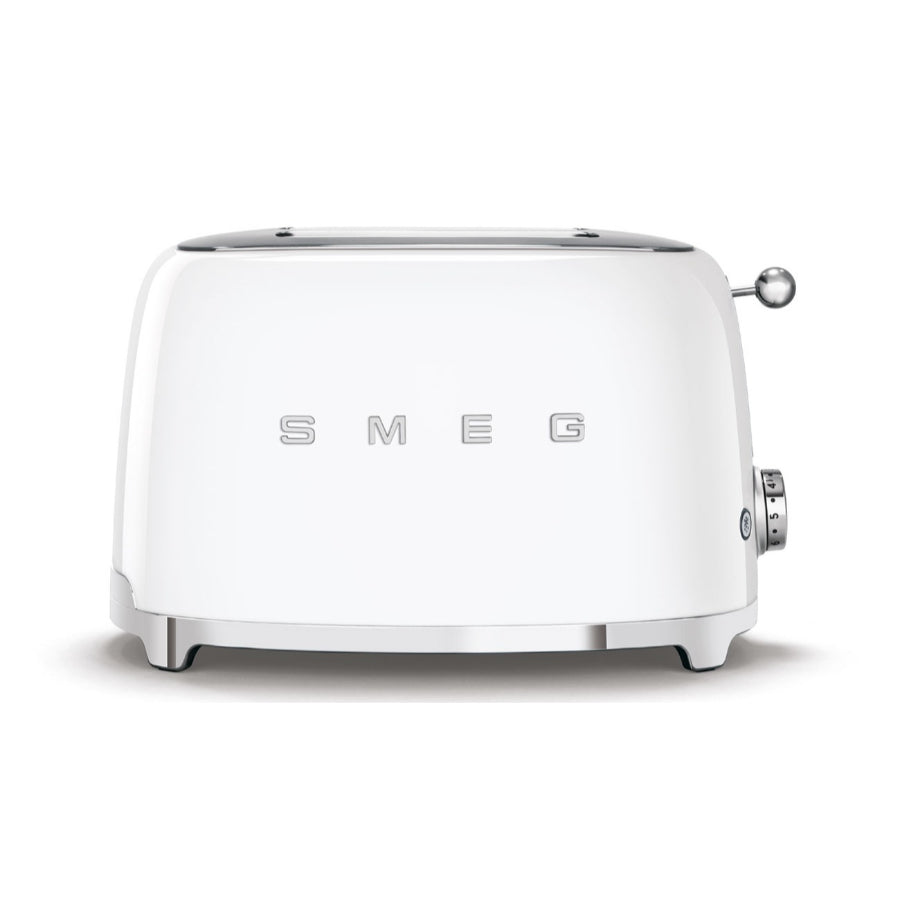 Combo Tostadora 2 Rebanadas + Rack Para Sandwich Smeg Color Blanco